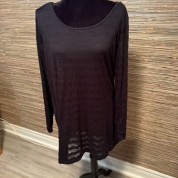 Bathing Suit Cover Black and Sheer - Picture 1 of 3